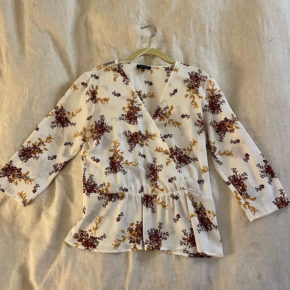 Floral Wrap Blouse
